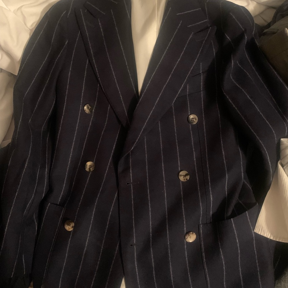 suitsupply 32r suit pinstripe